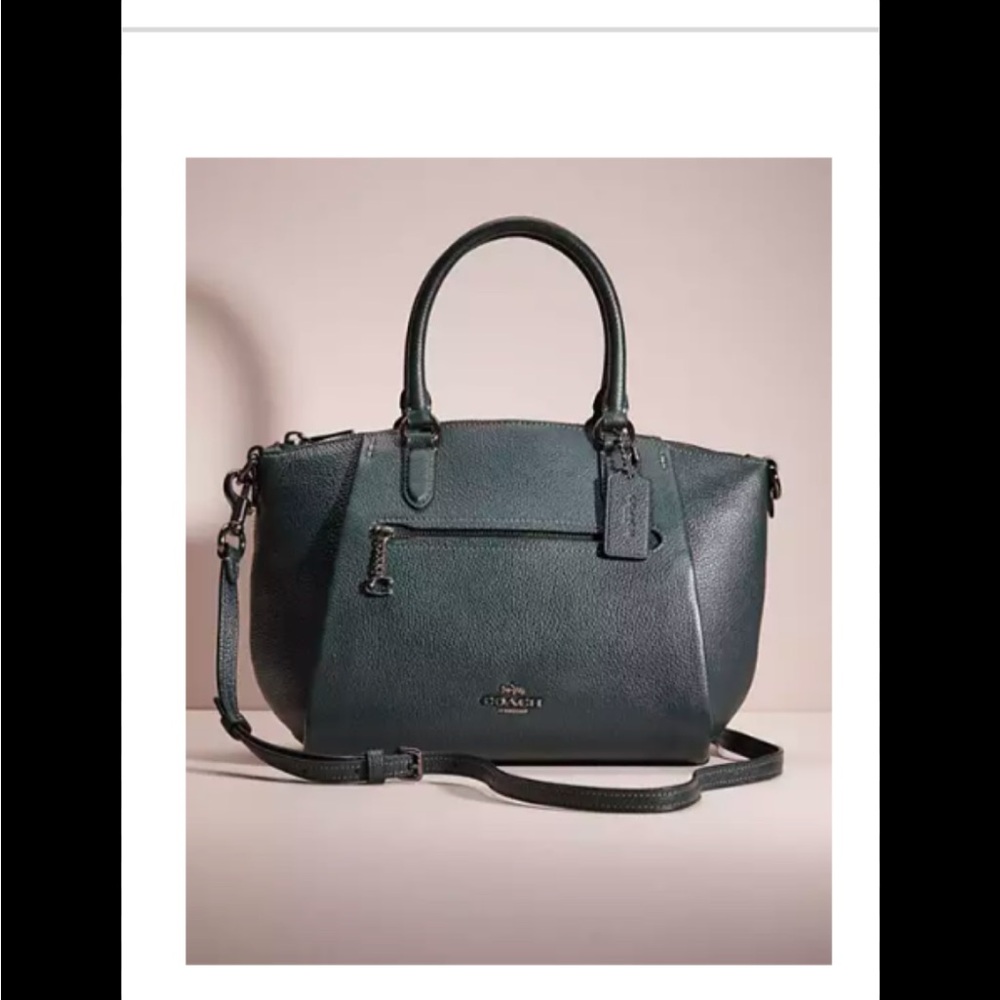 Coach Elise Green/Blue Satchel/Top Handle Bag
